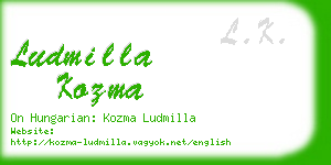 ludmilla kozma business card